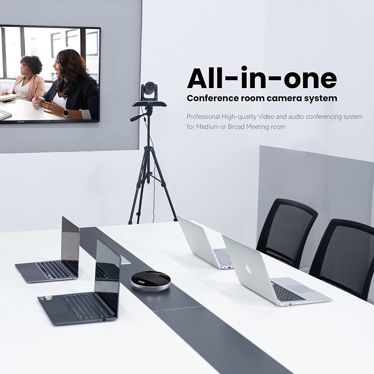 TONGVEO 20x Zoom Conference Room Camera System All-in-one Video and Audio Conferencing System PTZ Camera and Bluetooth Speaker