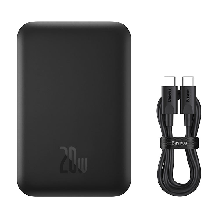 Baseus 20W Magnetic Wireless Charging 6000mAh Power Bank, 14.7mm Non-slip Silicone Casing, Fast Charging For iPhone 8-14 Series