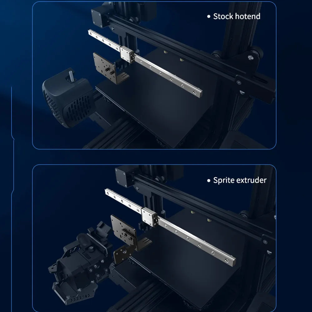 Creality Ender 3 Linear Rail Kit X-axis Rail Guide MGN12C 12.6" Length with Mount Bracket Support Sprite Pro Kit Compatible With