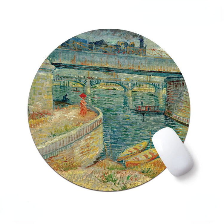 Wheatfields Under A Clouded Sky Van Gogh Mouse Pad Office Computer Non-Slip Thickened Surface for The Mouse Personalized Deskpad