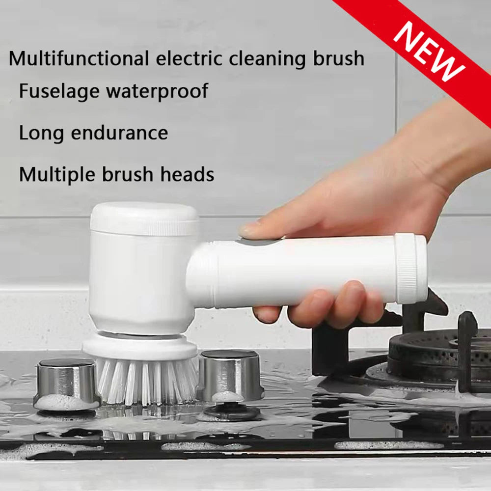 Wireless Electric Cleaning Brush USB Housework Kitchen Dishwashing Brush Bathtub Tile Professional Cleaning Brush Labor Saving