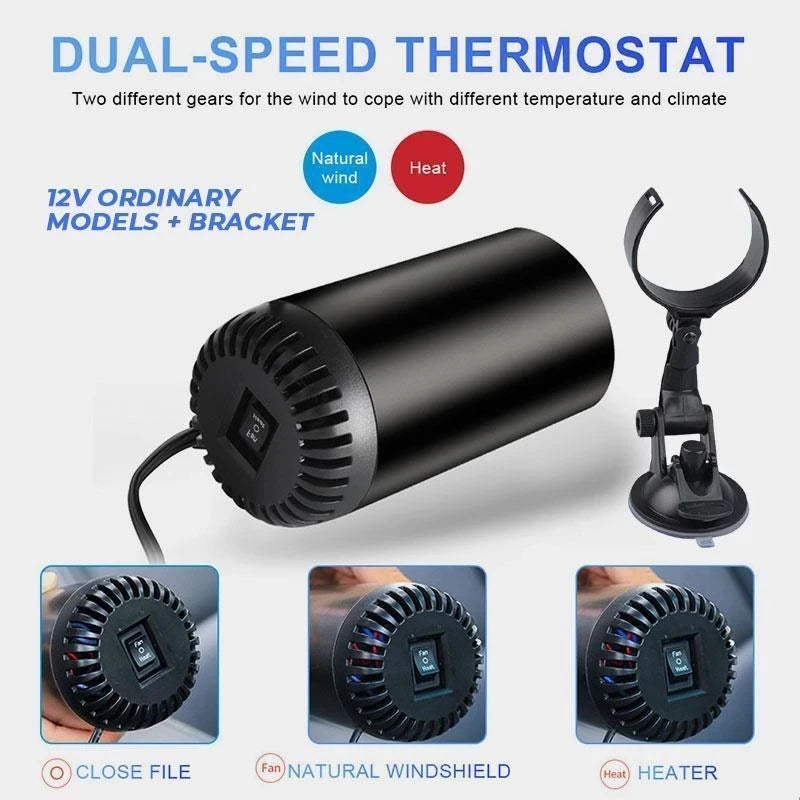 12V Heater for Auto Car Heater Cup Shape Car Warm Air Blower Electric Fan Windshield Defogging Demister Defroster Portable Car