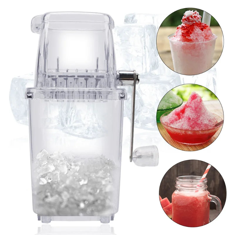 Portable Ice Blenders Tools Manual Ice Crusher Cutter Chopper Hand Shaved Machine Manual Multi-function Home Kitchen Bar Tools