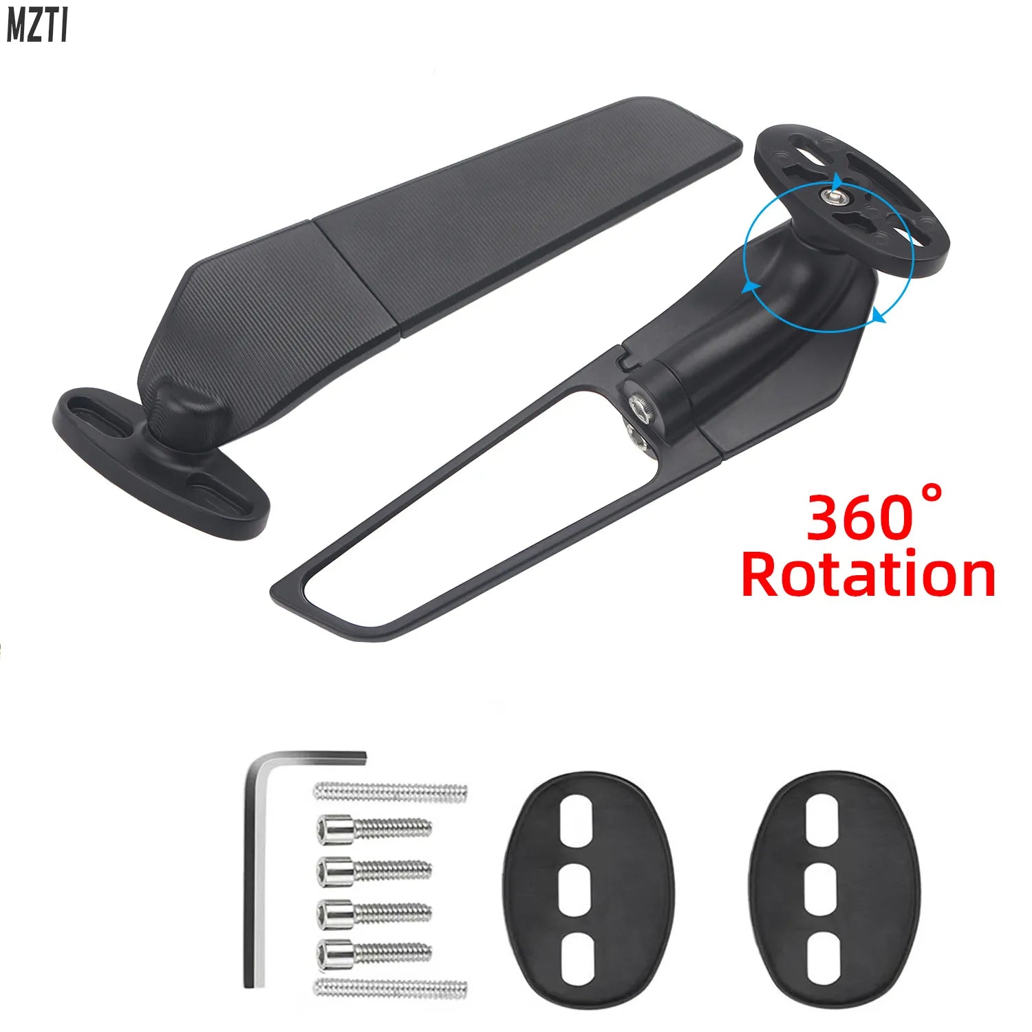 For YAMAHA YZF FZ6R R25 R3 R125 R15 V3  R65 LE Motorcycle Modified Wind Wing Adjustable Rotating Rearview Mirror