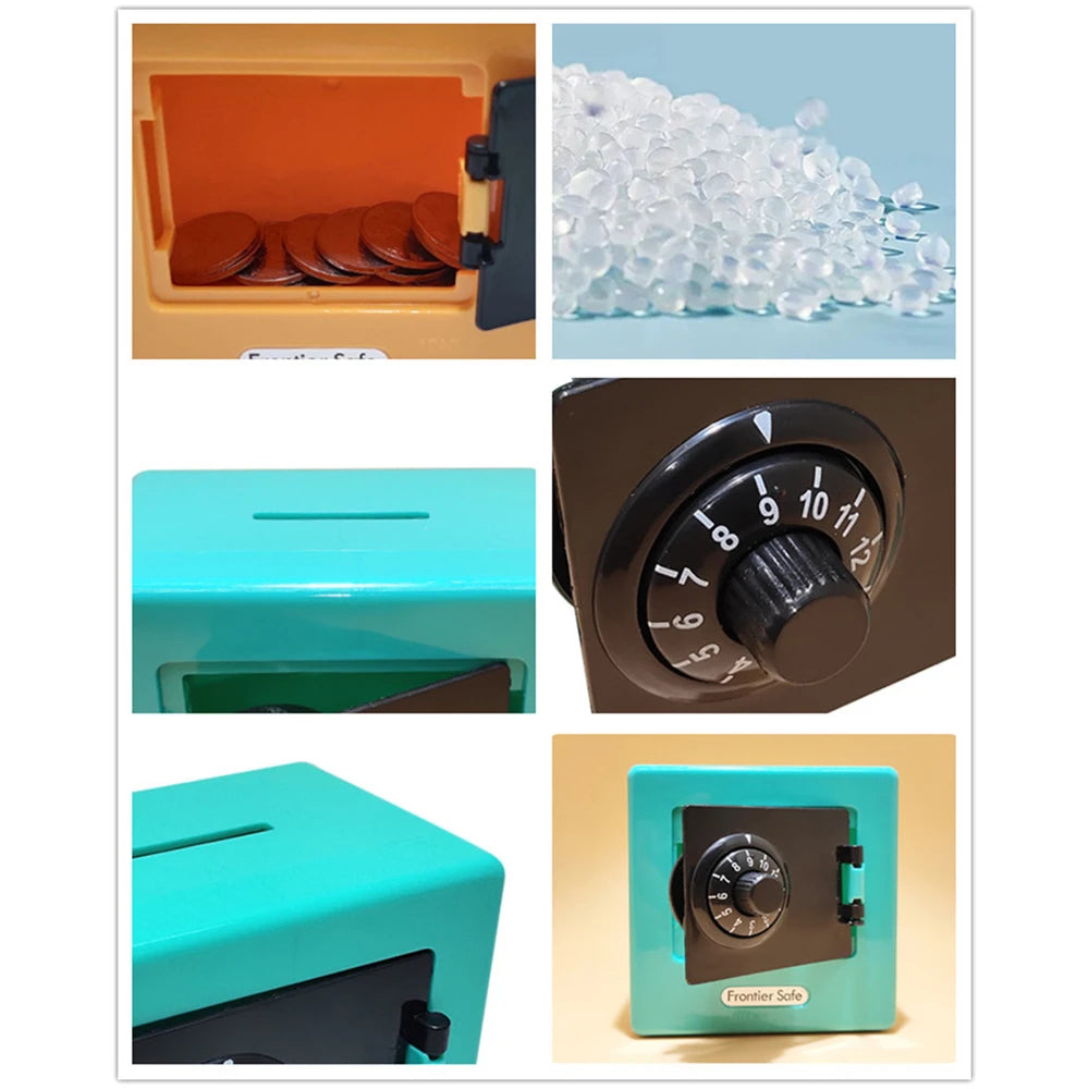 1~8PCS Children Money Storage Case Simulation Safe Box Coded Lock Coin Cash Saving Storage Box for Children Gifts household