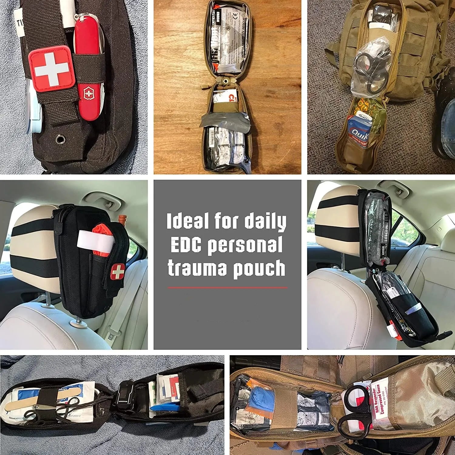 Tactical EMT First Aid Kit Pouch Bag With Tourniquet Scissors Bandage for Emergency IFAK Trauma Military Combat