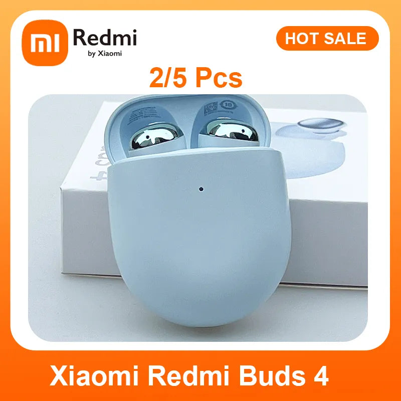 5 Pcs New Xiaomi Bluetooth Earphones Redmi Buds 4 TWS Earbuds True Wireless Headphones Fashion Sport Music Headset
