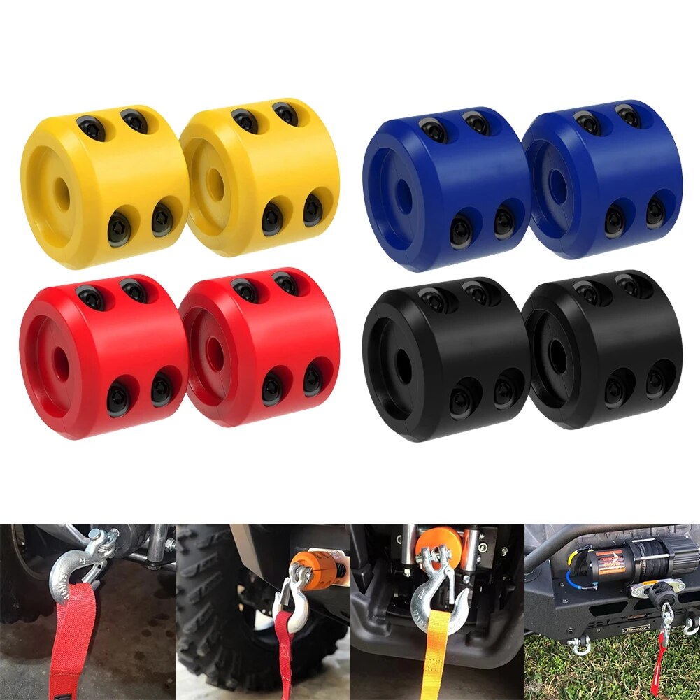 Car Winch Guard Cable Hook Stopper With Allen Wrench Rubber Universal Winch Stop Rope Line Cable Saver For Auto Offroad ATV UTV