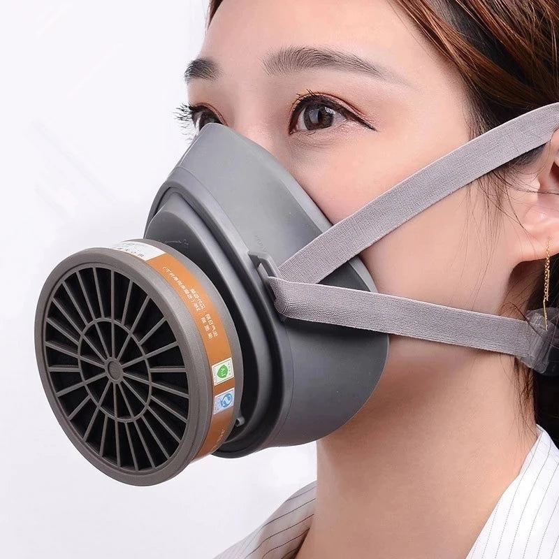 Anti Smoke Protective Mask With Activated Carbon Filter Respirator Paint Welding Chemicals Toxic Gases