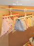 6 Clips Baby Clothes Socks Hanger Children Adults Clothes Dryer Socks Underwear Plastic Drying Rack Newborn Saliva Towel Hanger