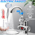 KBAYBO 3000W Stainless Steel Water Heater Faucet Electric Tap with Shower Head 3S Fast Heating Instant Hot Water for Kitchen