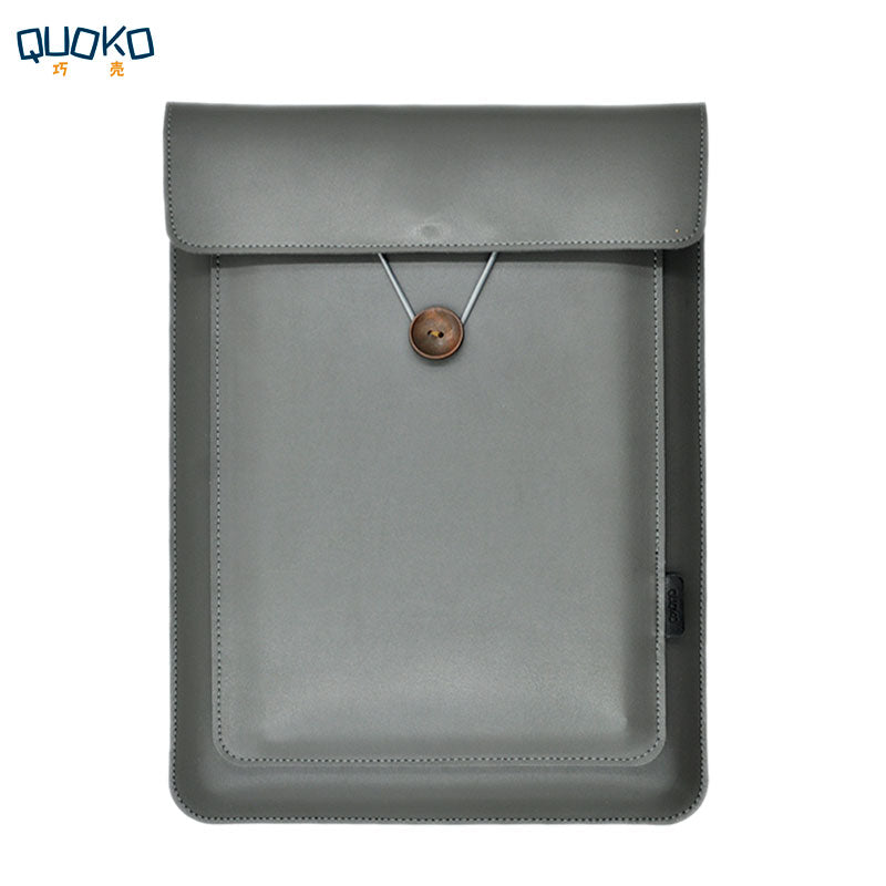 Double Layer High Capacity 13 Inch Laptop Bag Cover PU Leather Sleeve Case For M1 M2 MacBook Pro Air 13.3 13.6 Dell HP