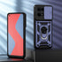 KEYSION Shockproof Case for OPPO Reno 7 4G 7Z 5G 7 Pro Push Pull Camera Protection Ring Phone Back Cover for OPPO F21 Pro 4G 5G