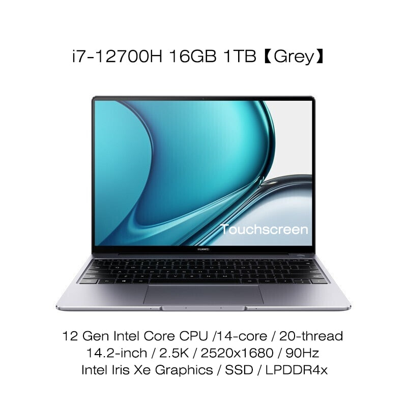 2022 HUAWEI MateBook 14s 14.2 Inch Touchscreen 2.5K Laptop i5-12500H/i7-12700H/i9-12900H 16GB 512GB/1TB Netbook Iris Xe Graphics