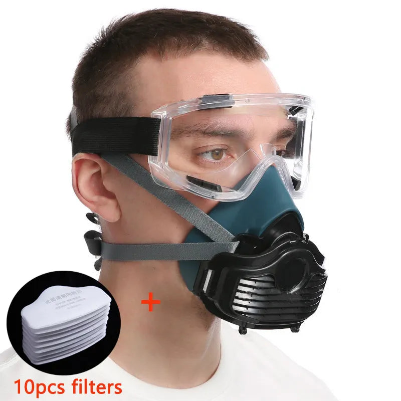Silicone Dustproof Mask Suitable For Spray Paint House Decoration Grinding Dust Respirator Self-Priming Filter Dust Half Mask