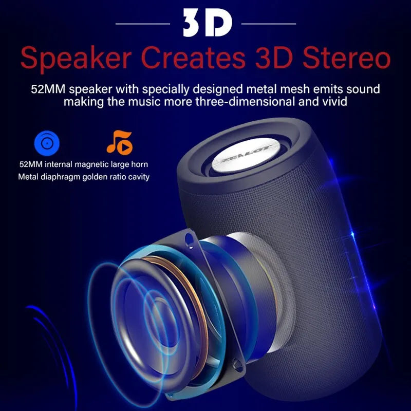 S32 Bluetooth Speakers Portable Wireless Mini 3D HIFI Stereo Subwoofer Music HD Call Microphone FM Radio PC Sound Box