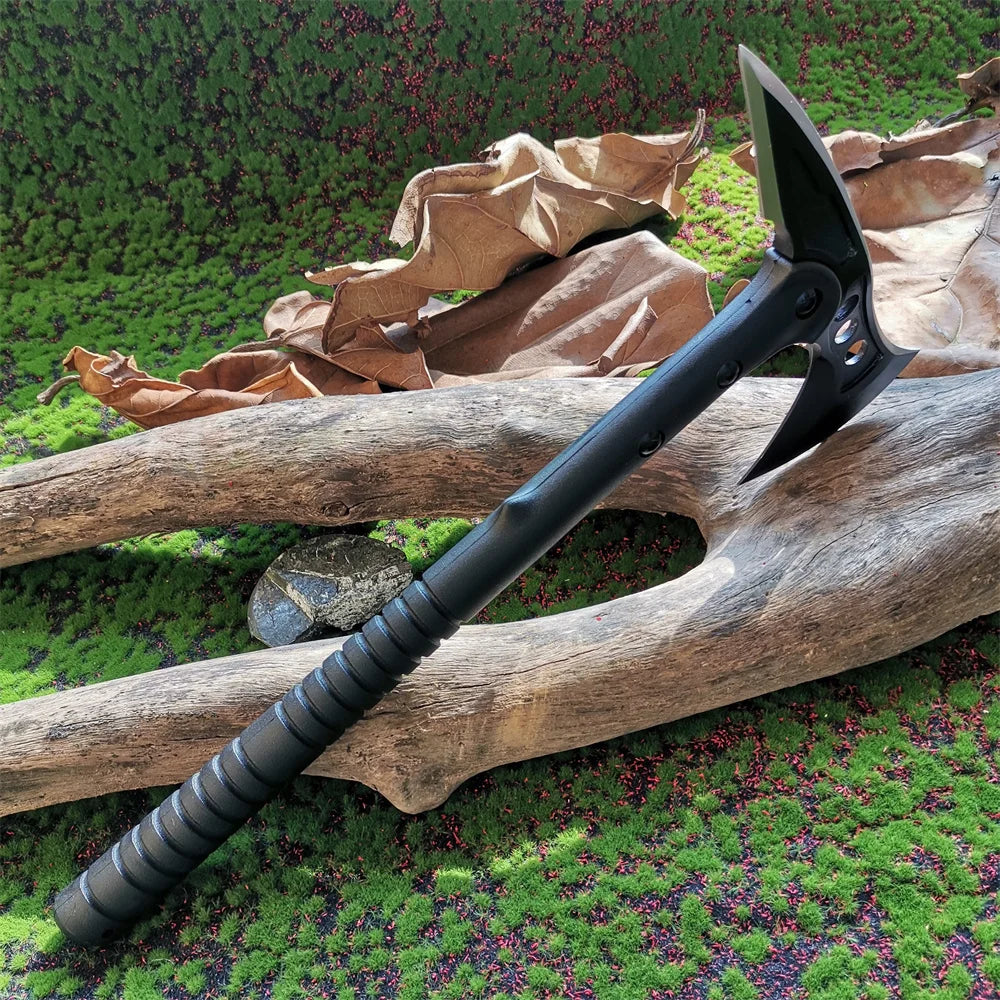 Outdoor Tactical Axe - 57HRC Stainless Steel Blade and Black Nylon Fiber Handle for Hunting, Camping, Survival and Self-Defense