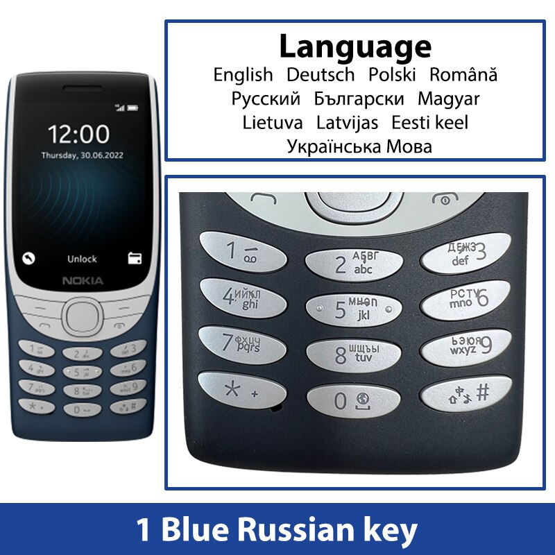 New and Original Nokia 8210 4G Feature Phone 2.8 Inch Display Bluetooth 5.0 1450mAh Dual SIM FM Torch Rugged Push-button Phone
