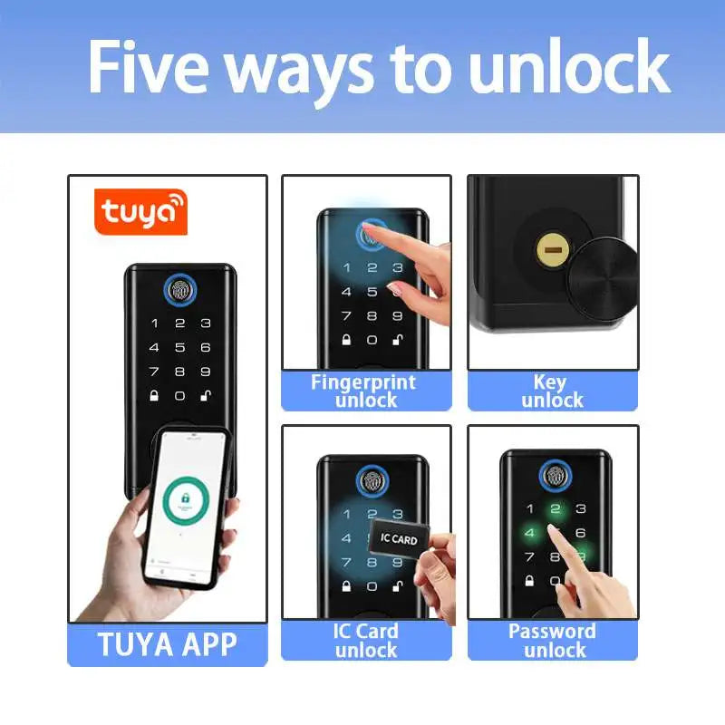 Tuya digital electronic lock for outdoor IP 65 waterproof smart electronic lock Fingerprint Lock for home House external