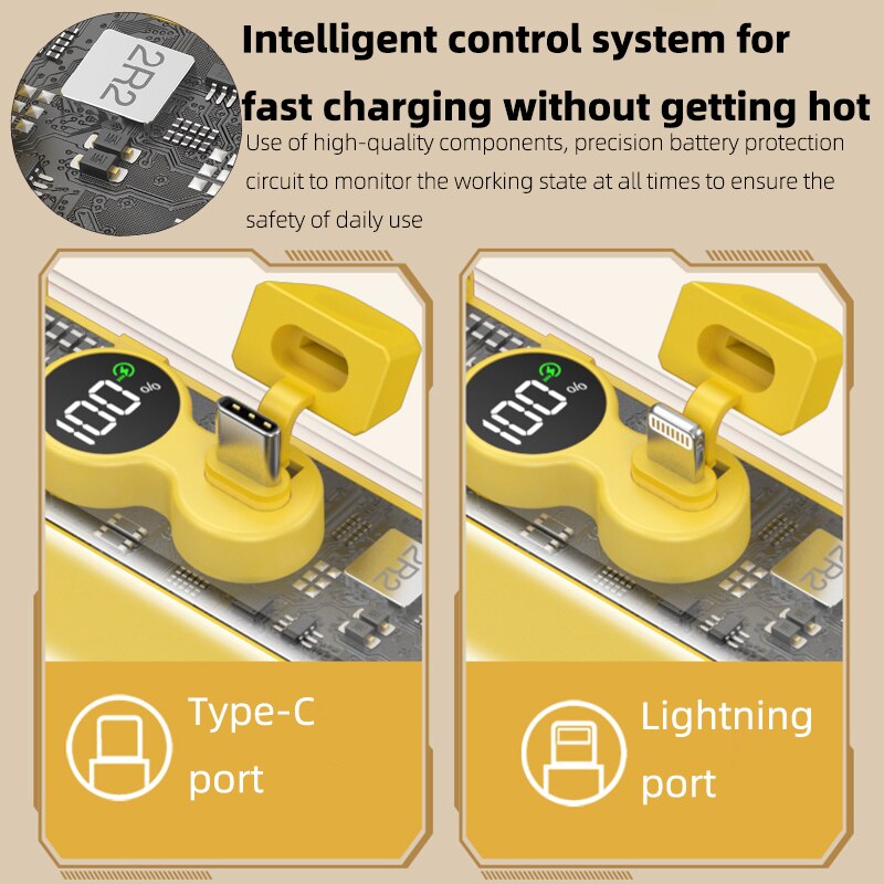 5000mAh Portable Power Bank Mobile Power For Smart Phone With PD20W Fast Charging Mini Power Bank For IPhone 13 14 Samsung S22