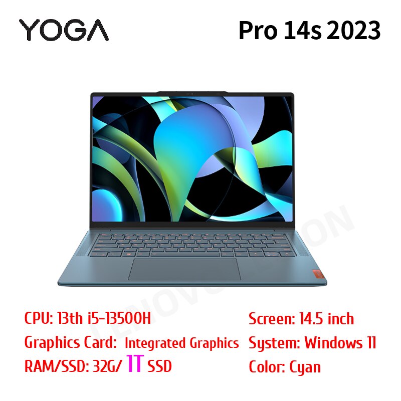 Lenovo YOGA Pro 14s Laptop 2023 13th Intel Core i5-13500H/i7-13700H 32GB 1T 3K 120Hz 14.5-Inch Touch Screen Notebook Computer
