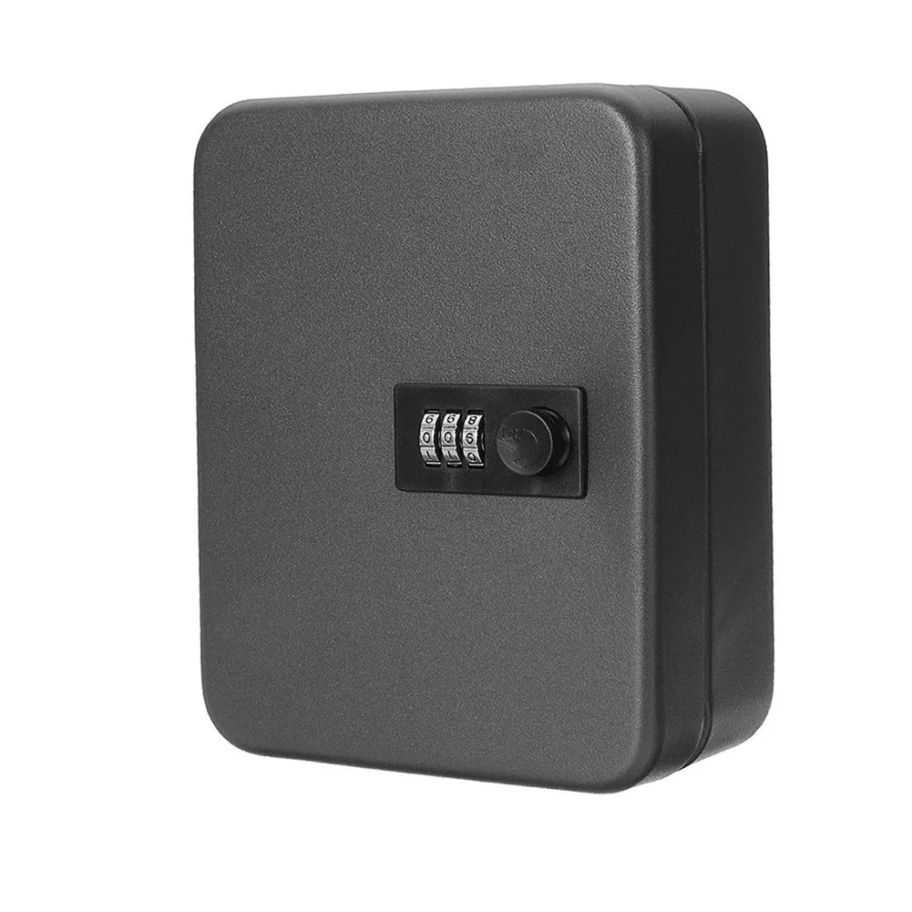 Password Indoor Outdoor Metal Wall Mounted Combination Lock Lockable Home Security Resettable Code Storage Cabinet Key Safe Box