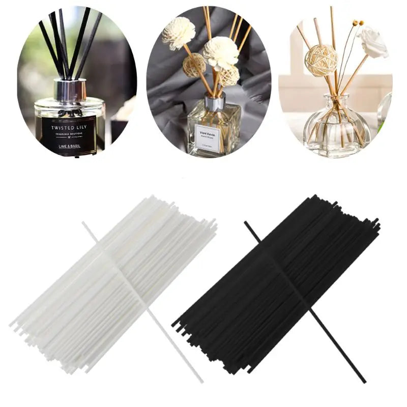 100Pcs 19cmx3mm Fiber Sticks Diffuser Aromatherapy Volatile Rod For Home Fragrance Diffuser Home Decoration