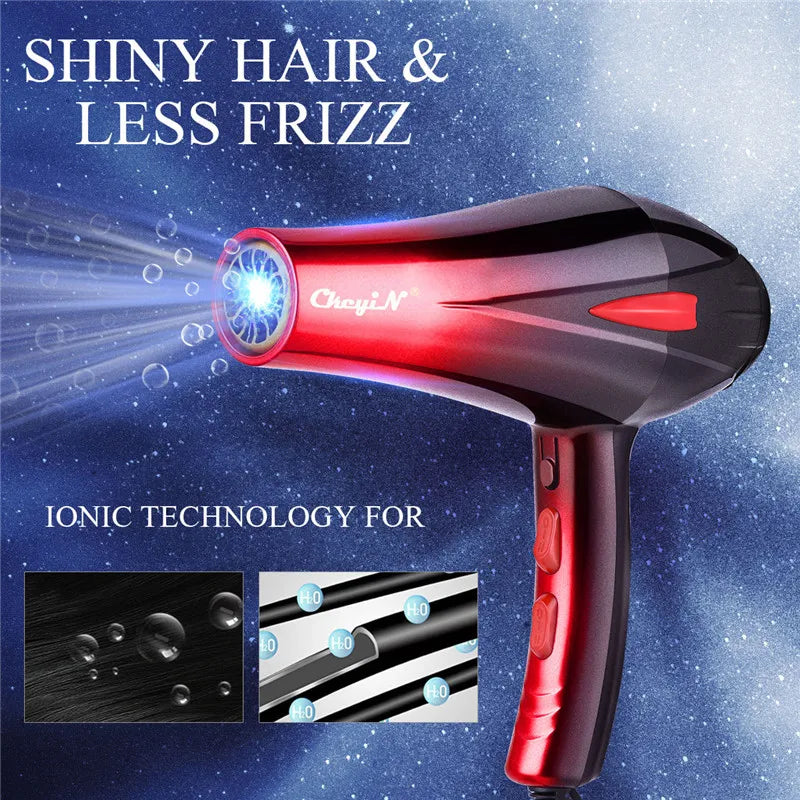 4000W Powerful Hair Dryer Professional Hairdryer Household Blow Dryer Hot and Cold Wind Fast Hair Styling Tool With Two Nozzles