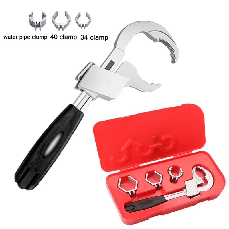 Adjustable Wrench Universal Double-ended Multifunctional Bath Wrench Aluminium Alloy Open End Spanner Bathroom Repair Hand Tool