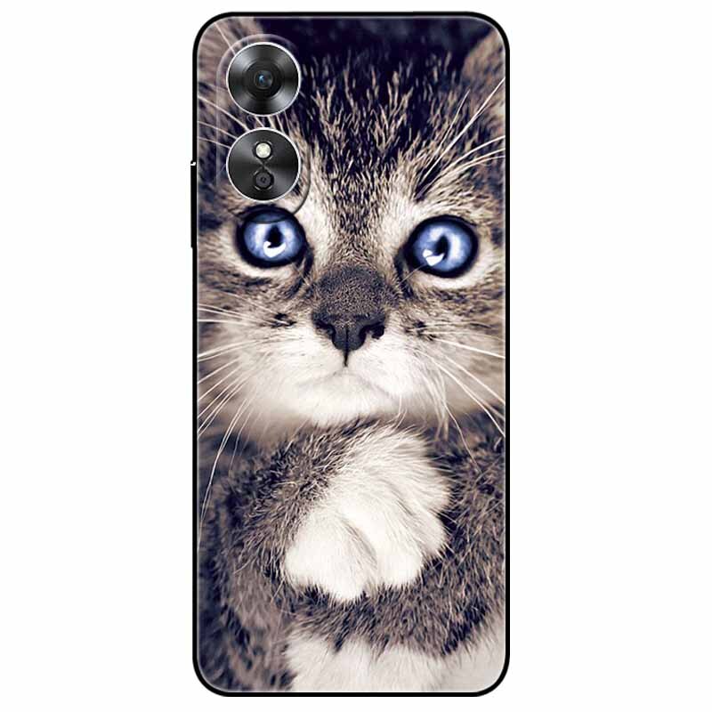 For OPPO A98 5G A 98 Case Silicone Soft Wolf Lion Cat Black Bumper Funda Coque for OPPO A98 2023 CPH2529 OPPOA98 Protective Bag