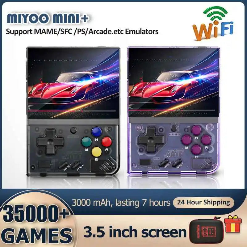 MIYOO Mini Plus 3.5-inch IPS HD Screen Handheld Game Console Linux System 35000+ Games MIYOO MINI+Retro Console For PS/SFC/MAME