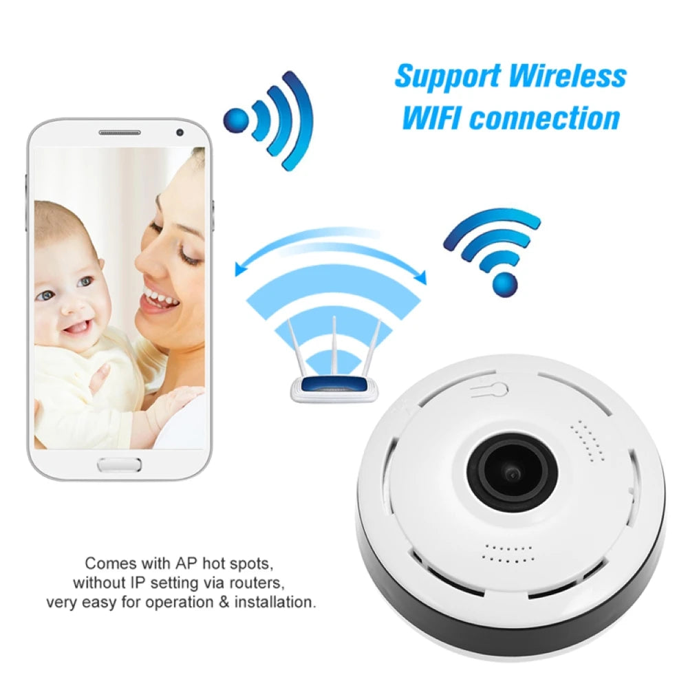 Wifi Panorama Camera 5MP 1080P Security Camera 360 Degree Panoramic Fisheye IP Camera Night Vision CCTV Surveillance Camera