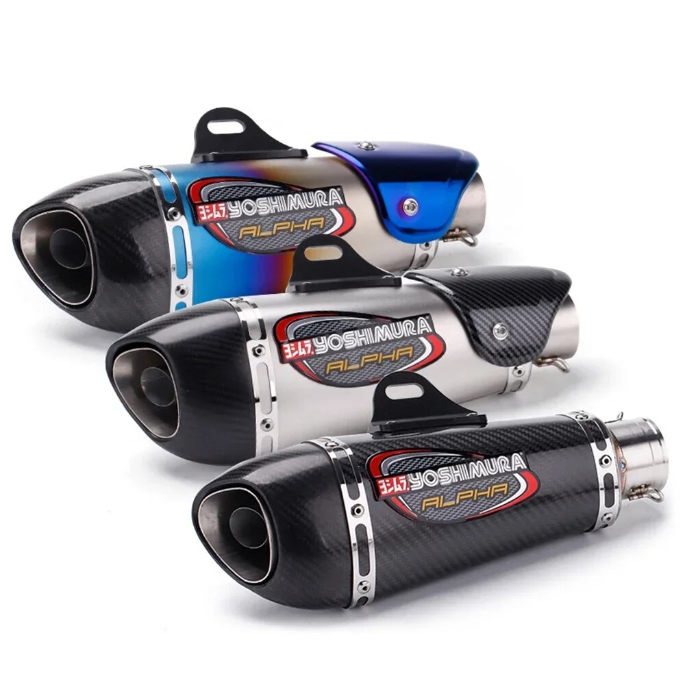 General purpose 51mm motorcycle Yoshimura exhaust silencer Stainless steel GP Scooter motorcycle tube for R1 R3 R6 Ninja400 Z900