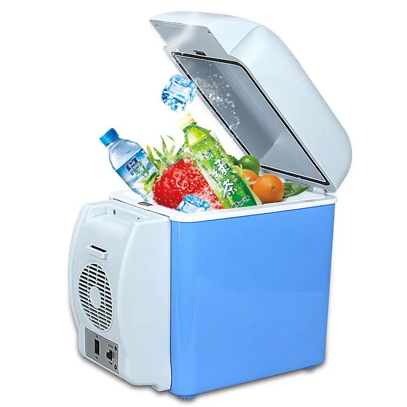 Portable Car Refrigerator 7.5L, Small Mini Fridge for Car, Electric Cooler and Warmer