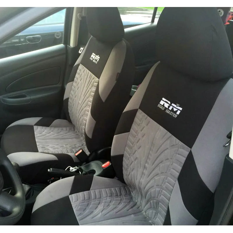 Automobiles Embroidery Car Seat Covers Set Universal Fit Most Cars Covers with Tire Track Detail Styling Car Seat Protector