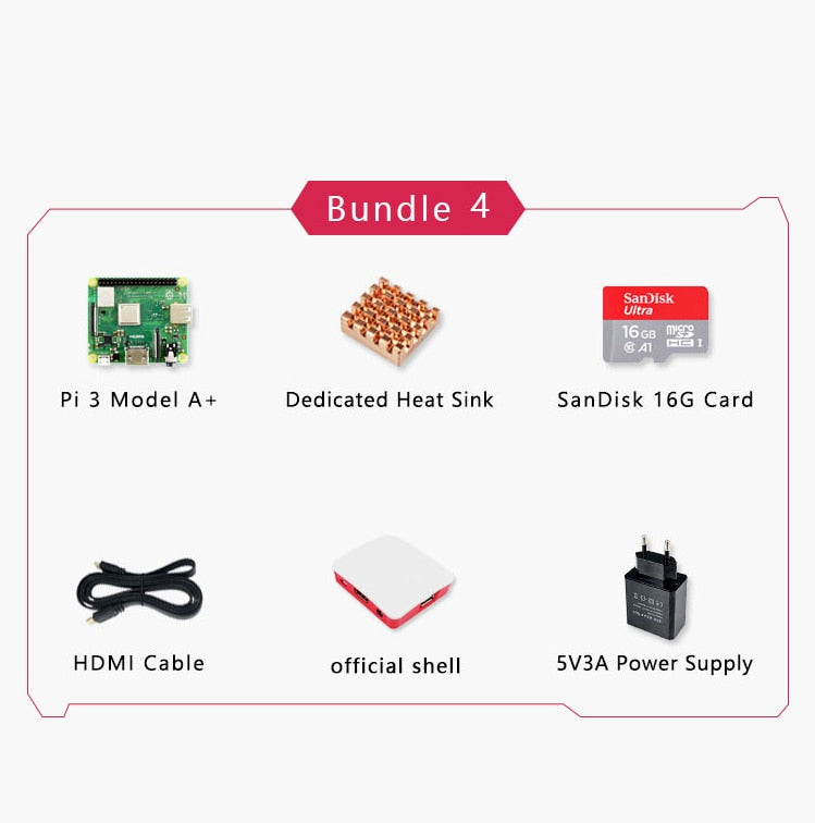Original Raspberry Pi 3 Model A+ Plus 4-Core CPU BMC2837B0 512M RAM Pi 3A+ with WiFi and Bluetooth