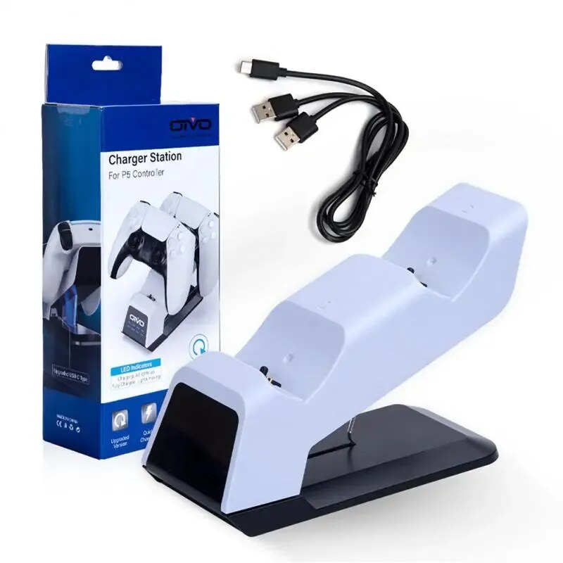 NEW2023 Stand For PlayStation5 Wireless Controller Dual Charging Cradle Dock Station For PS5 Joystick Gamepads Chargers