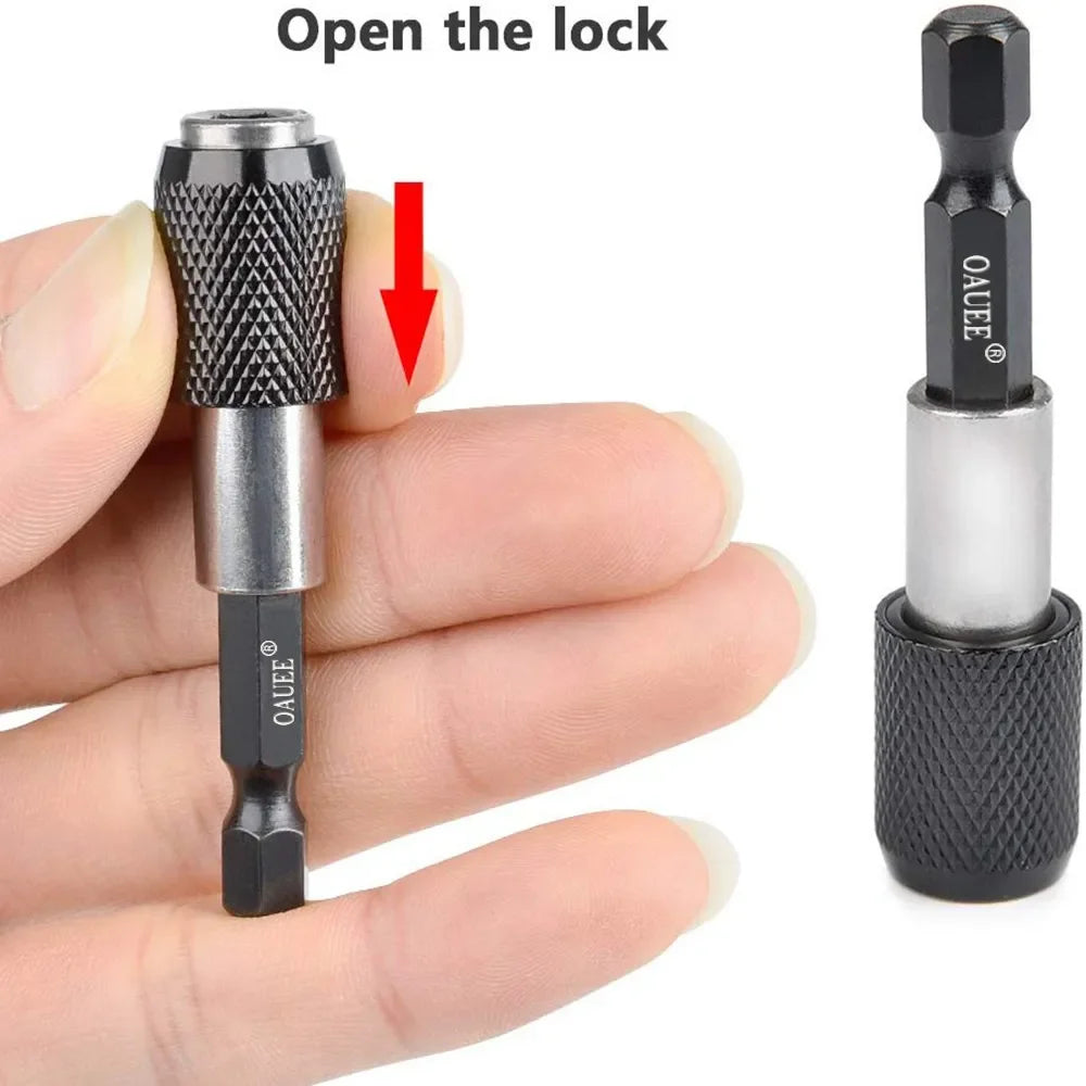 1/4 Inch Head Extension Rod Batch Magnetic Screwdriver Quick Transfer Lever Self-locking Extension Rod 60/100/150mm Hand Tools