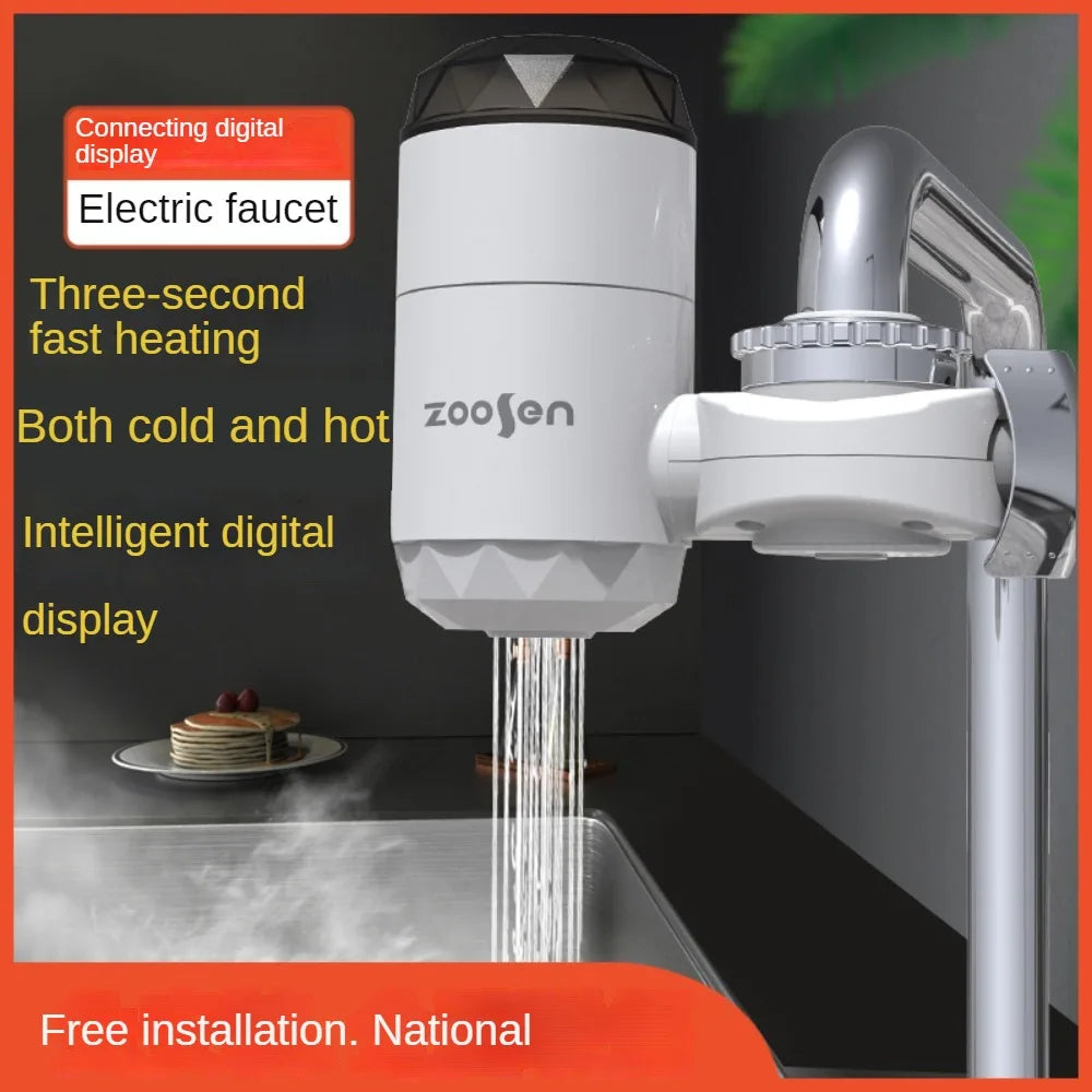 US 110V and EU 220V Electric Faucet Simple Installation 3″ Seconds Quick Heating Kitchen Instant Heating Household Water Heater