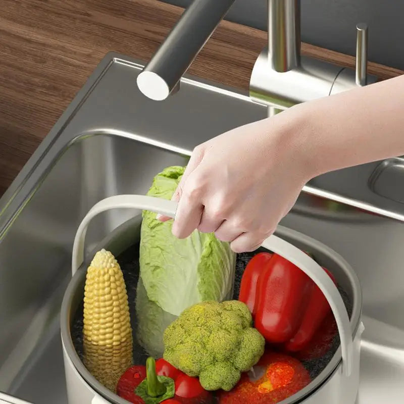 Electric Fruit Cleaner Ultrasonic Cleaning Basket Multifunctional Drain Washing Machine Manual Drainer Kitchen Accessories