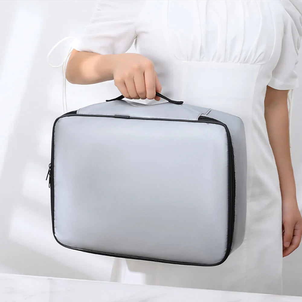 Fireproof Document Password Bag Waterproof Multi-Layer Card Case Travel File Money Storage Safe Papers Zipper Safety Organizer