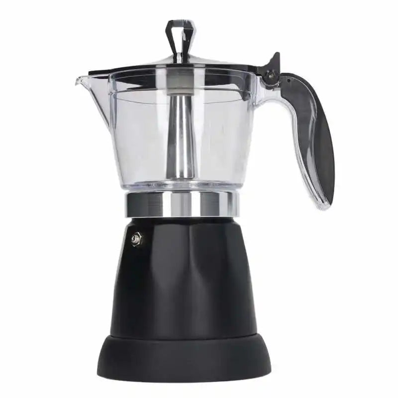 6 Cup 300ML Coffee Maker Portable Transparent Top Electric Italian Coffee Pot Machine for Home hot