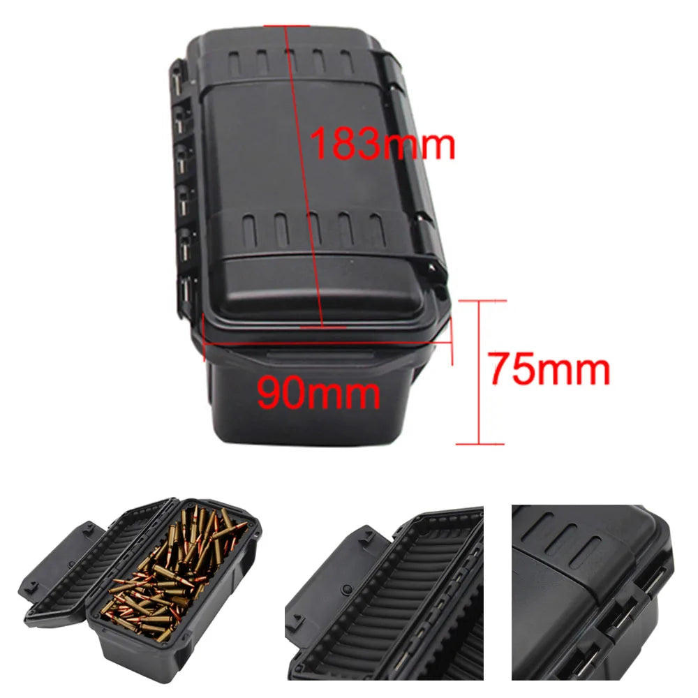 Plastic Ammo Box Military Tactical Bullet Storage Ammo Can Lightweight Pouch Safe Storage Case Outdoor Ammo Accessory Crate Box