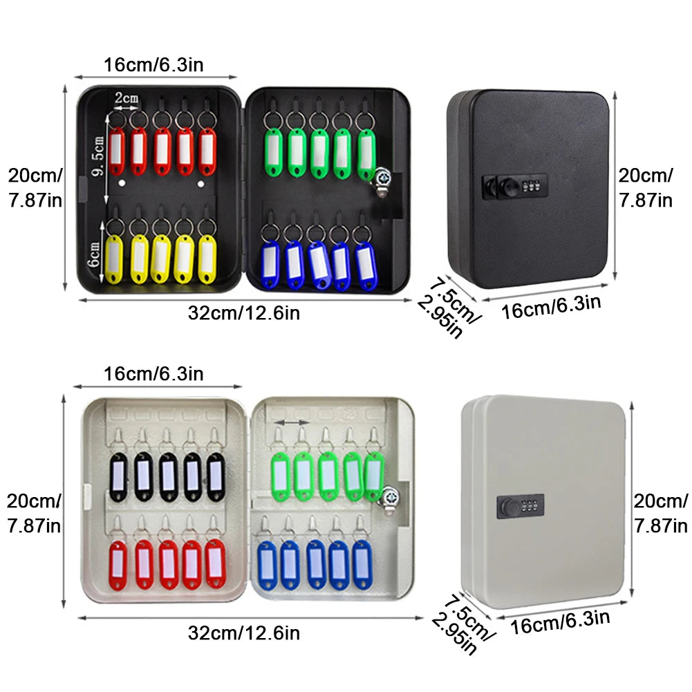 Combination Lock Password Resettable Code Home Key Safe Box Storage Cabinet Organizer Car Indoor Outdoor Wall Mounted Lockable