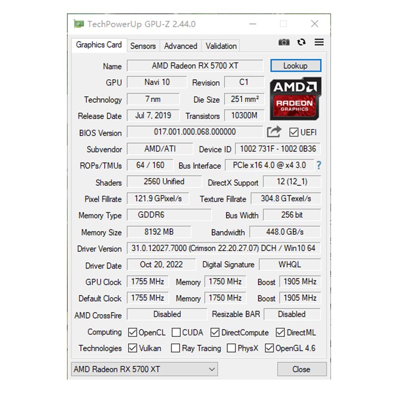 SOYO AMD Radeon RX5700XT 8GB Gaming Graphics Card GDDR6 Video Memory 256Bit PCIEx16 4.0 for Desktop Computer Video Cards