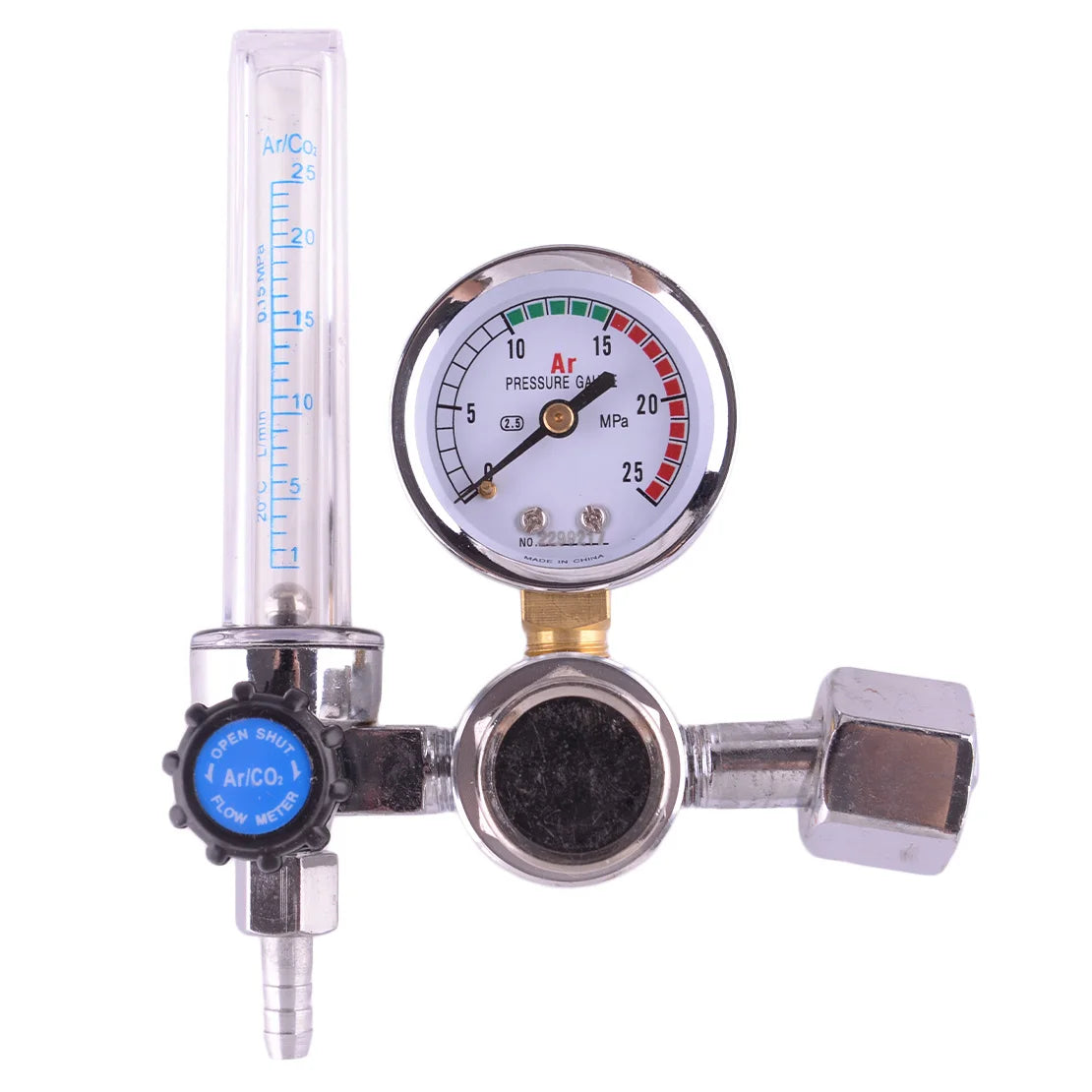 NEW 0-25Mpa Argon CO2 Mig Tig Flowmeter Gas Regulator Welding Gauge Welder Fit for Calibration of Helium Carbon Dioxide