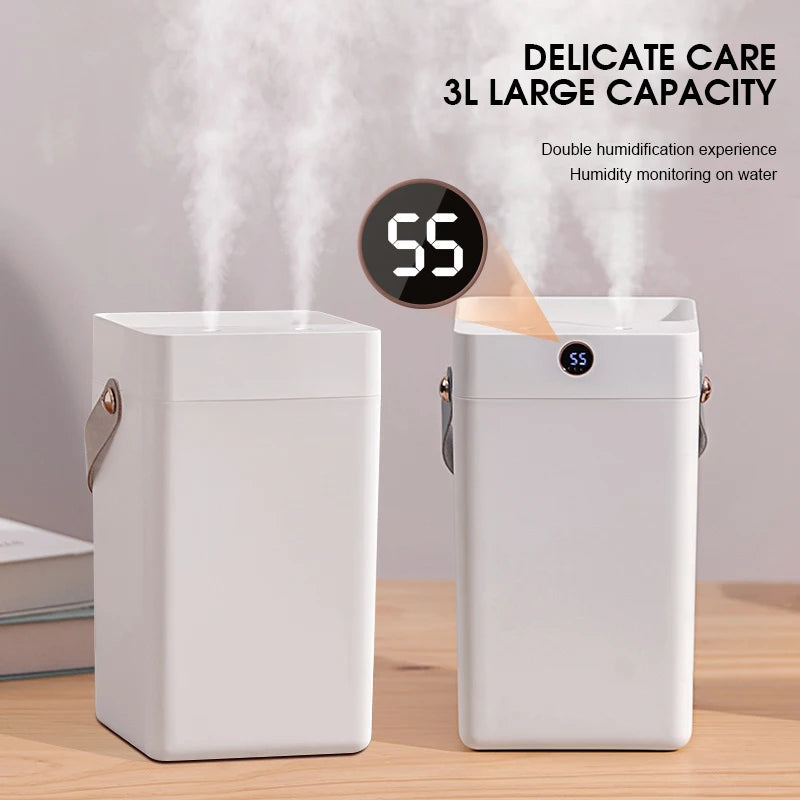 Xiaomi Air Humidifier Essential Oil Diffuser Humidity Digital Display Aromatherapy Portable Humidifiers Diffusers Double Nozzle