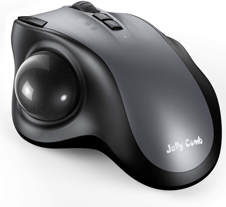 SeenDa Rechargeable Trackball Mouse Bluetooth+2.4G Dual Mode Wireless Mouse for PC Mac Computer Laptop Tablet Gamer Mause