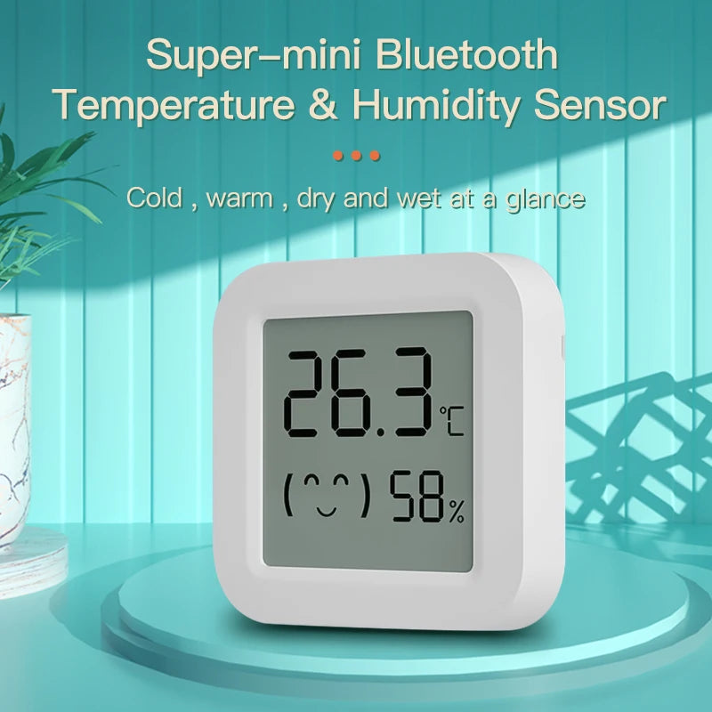 1~5PCS Tuya Temperature Humidity Sensor Mini LCD Digital Display Compatible with APP Remote Control Thermometer