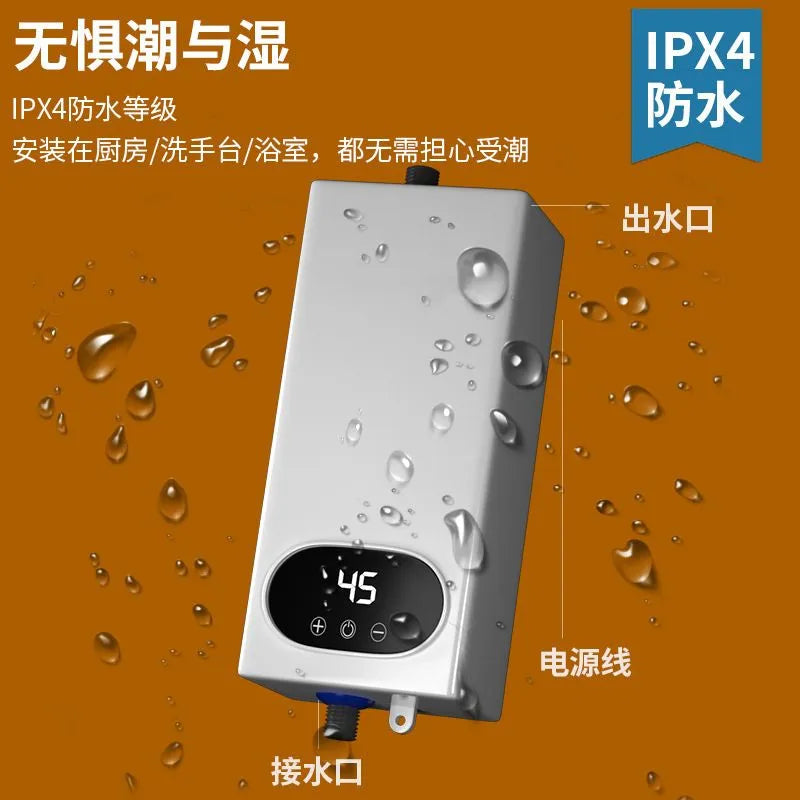 Hot Water Heater 5500W Instant Tankless Water Heater Thermostat Induction Heater Smart Touch Electric Heaters Shower Automatica